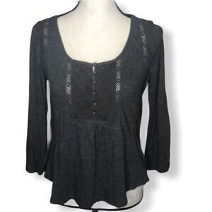 4/$25 American Eagle Grey Embroidered Boho…